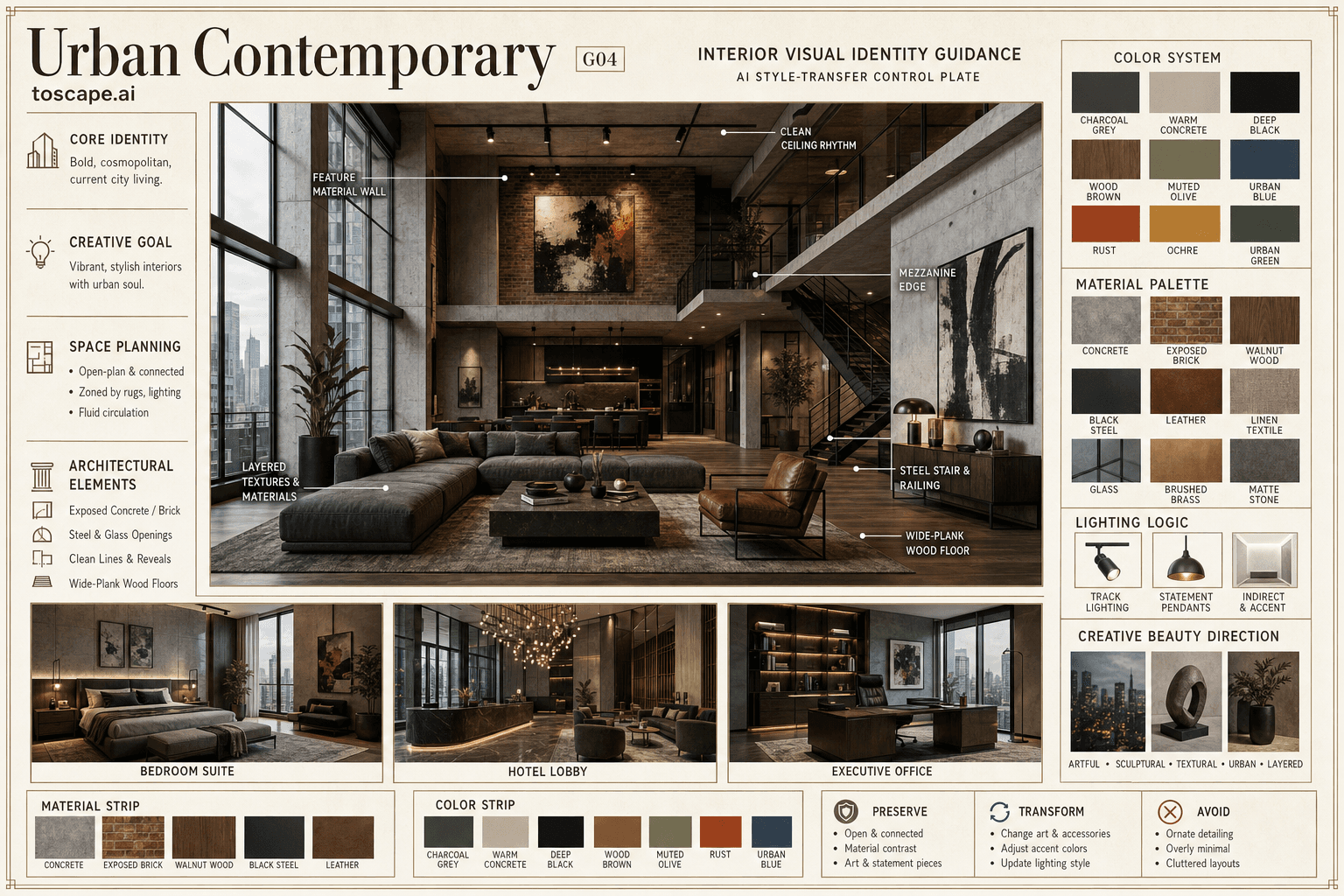 Urban Contemporary interior style hero plate