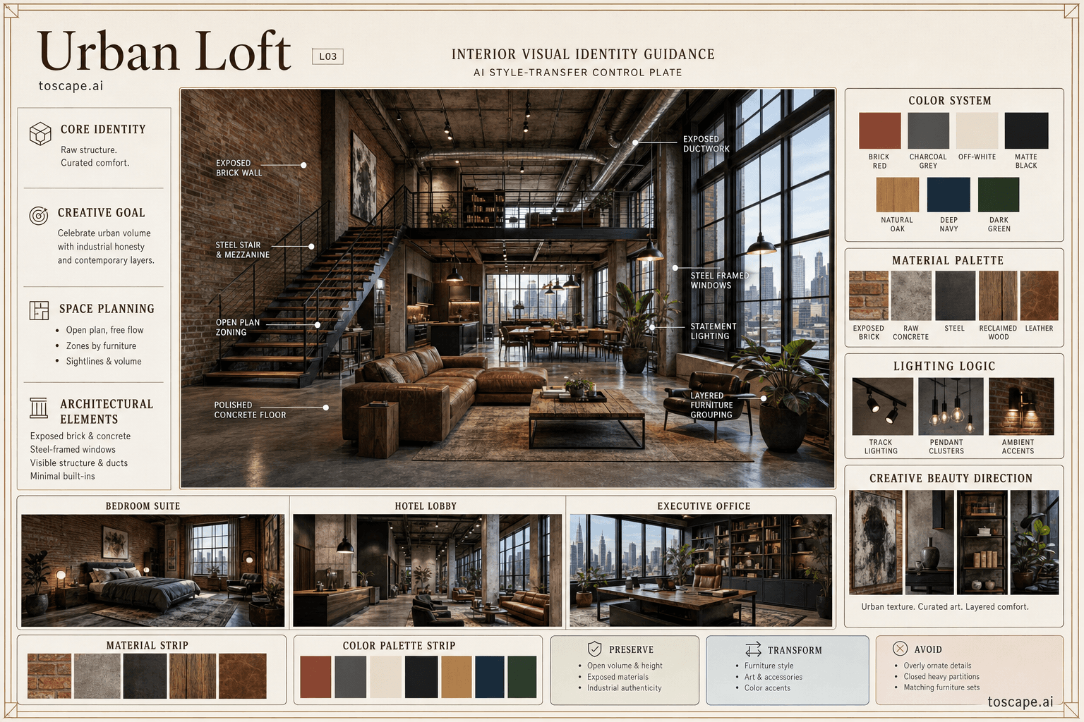 Urban Loft interior style hero plate