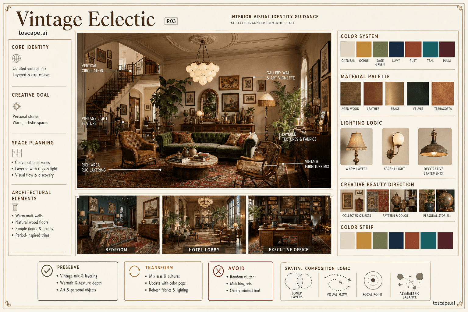 Vintage Eclectic interior style hero plate