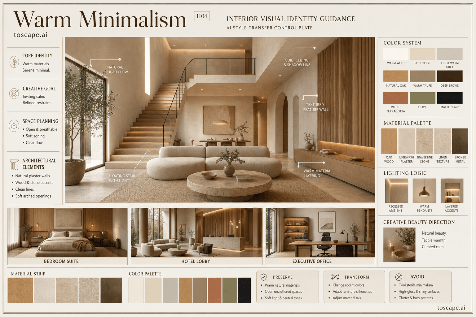 Warm Minimalism interior style hero plate