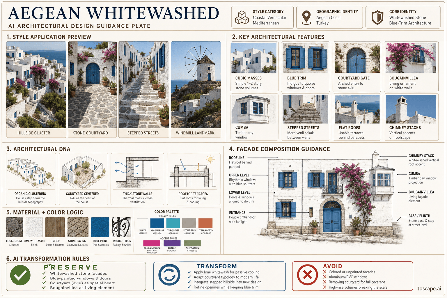 Aegean Whitewashed hero plate — Turkey
