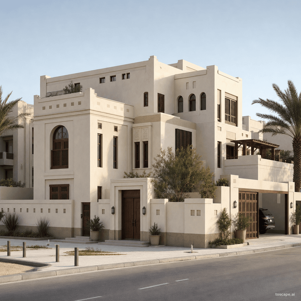 Al Qatif Oasis Transitional architectural identity — Saudi Arabia