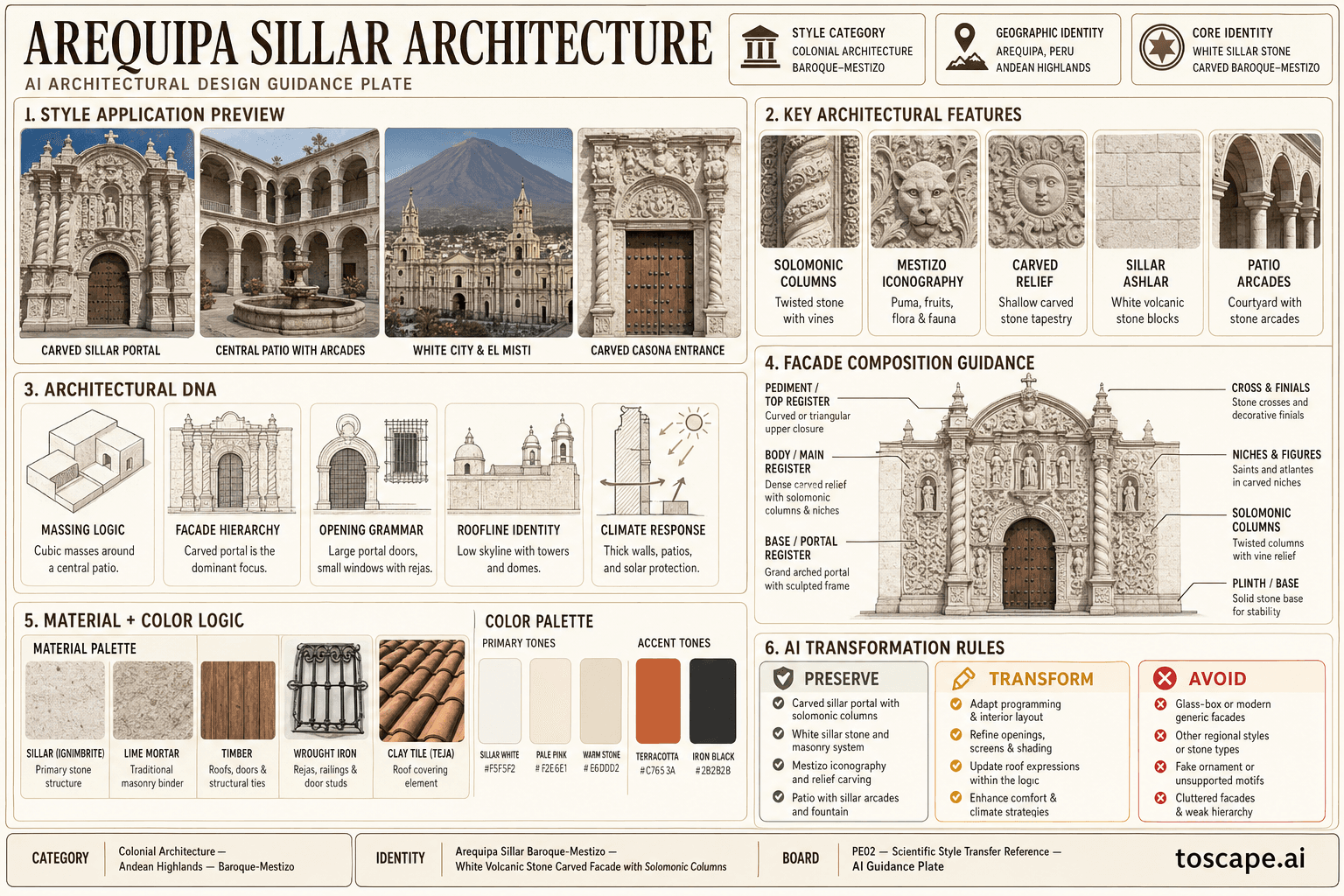 Arequipa Sillar hero plate — Peru