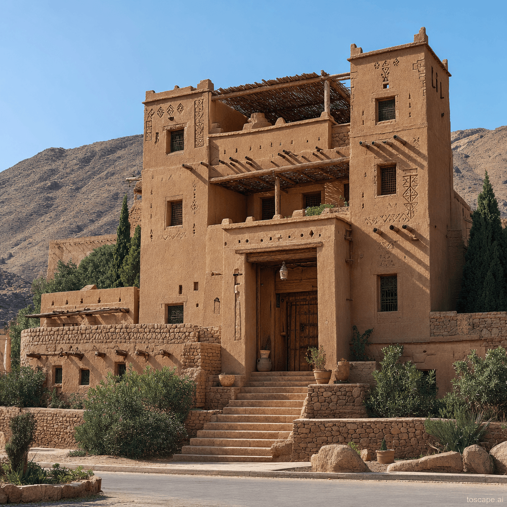 Atlas Mountain Berber Vernacular architectural identity — Morocco