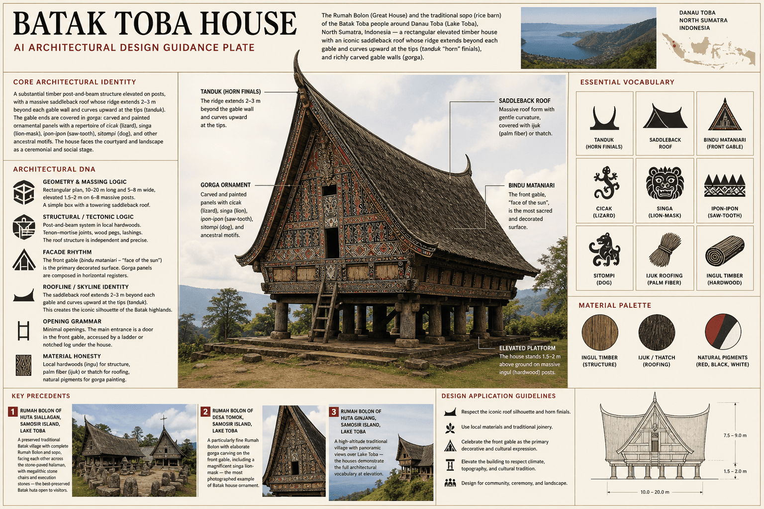 Batak Toba House hero plate — Indonesia