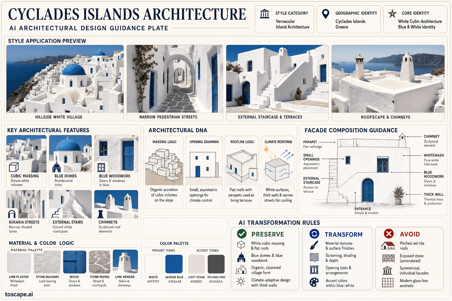 Cyclades Islands hero plate — Greece