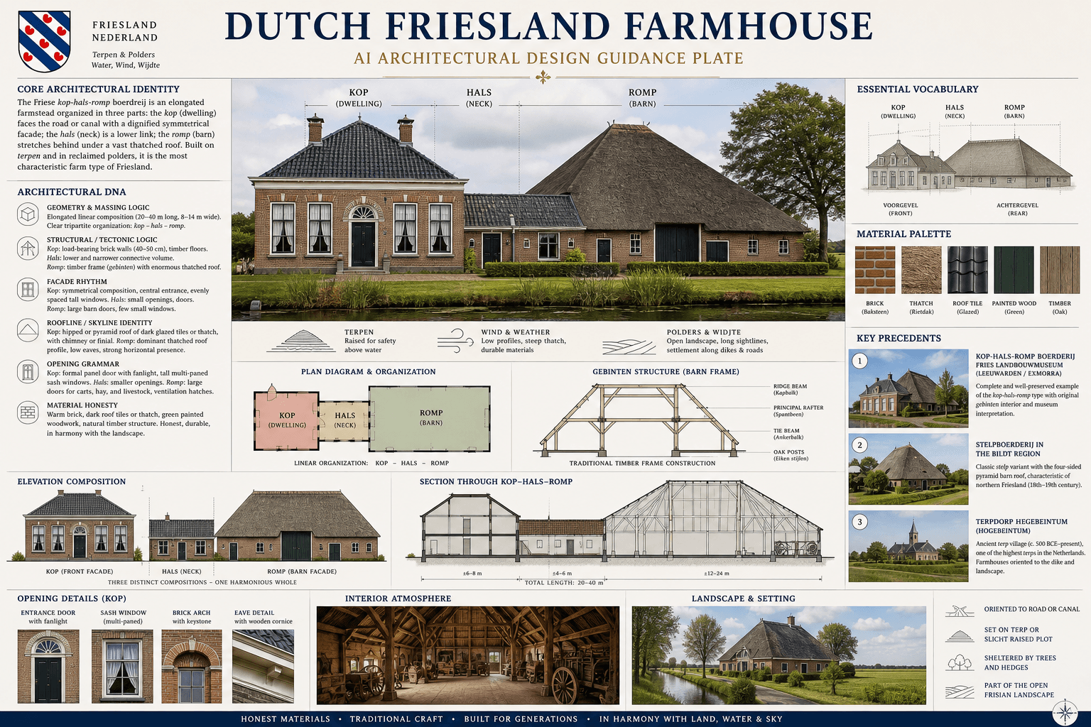 Dutch Friesland Farmhouse hero plate — Netherlands