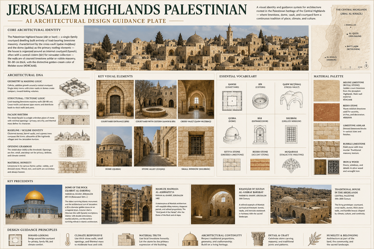 Jerusalem Highlands Palestinian hero plate — Palestine