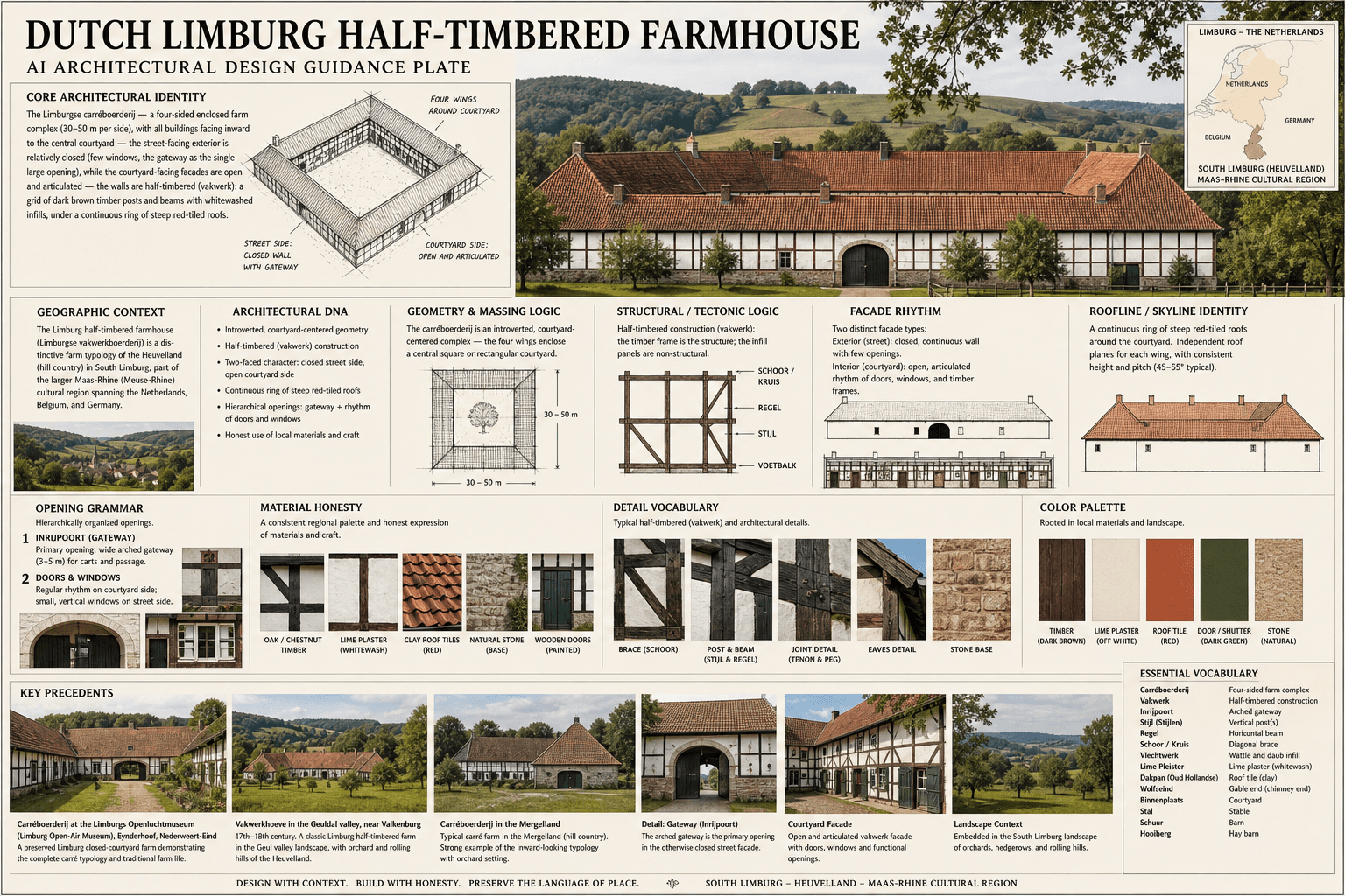 Dutch Limburg Half-Timbered Farmhouse hero plate — Netherlands