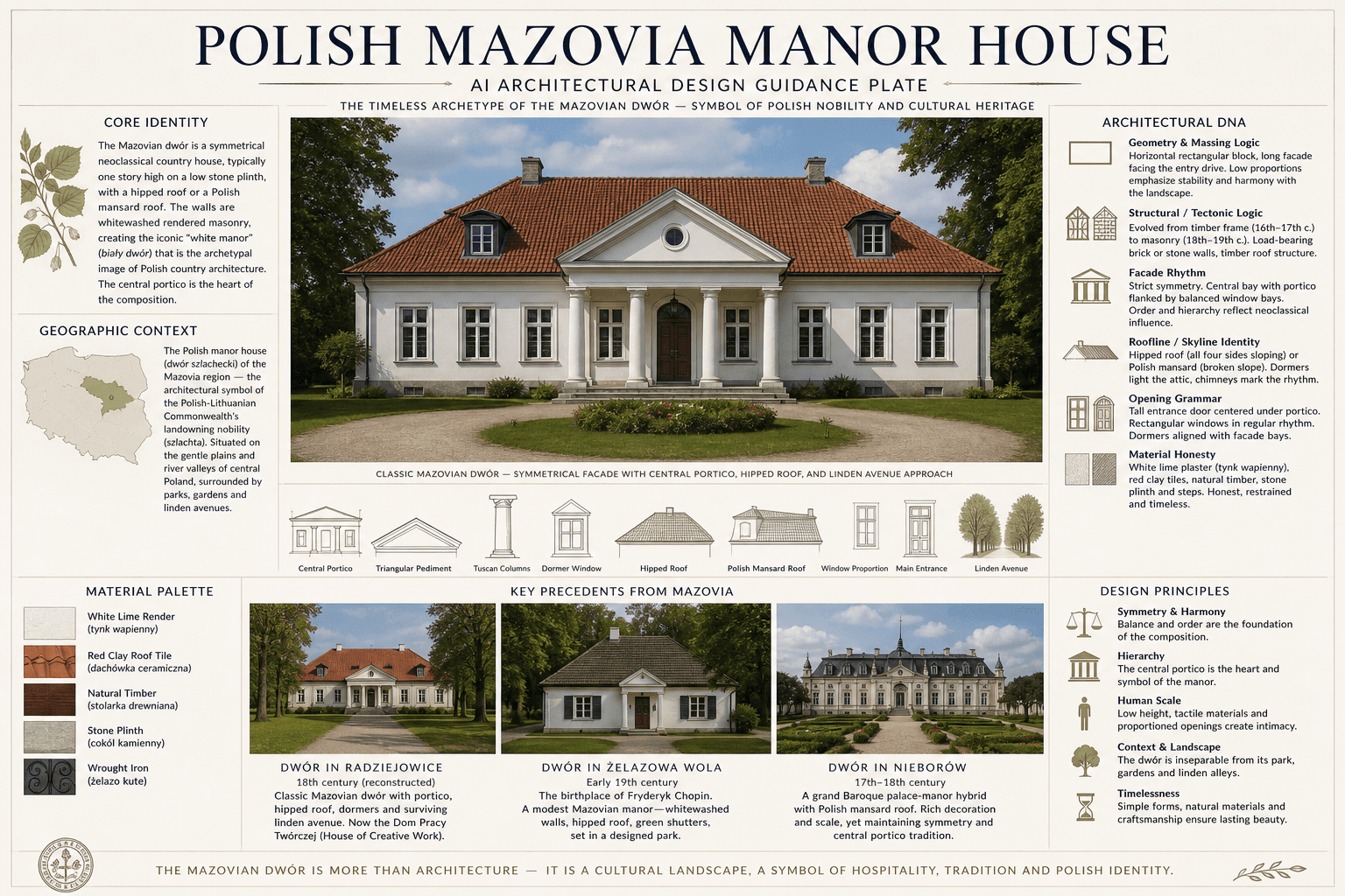 Polish Mazovia Manor House hero plate — Poland