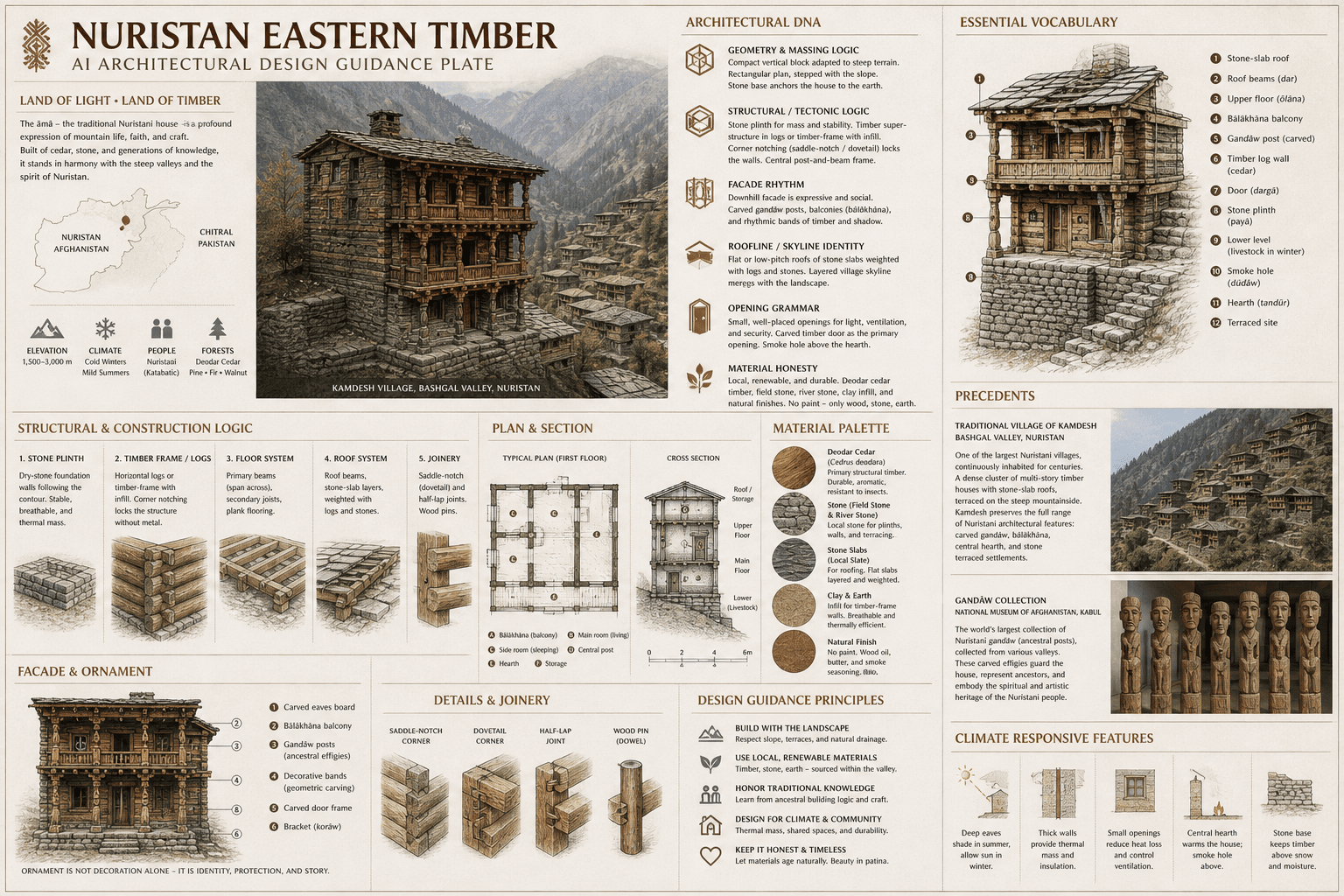 Nuristan Eastern Timber hero plate — Afghanistan