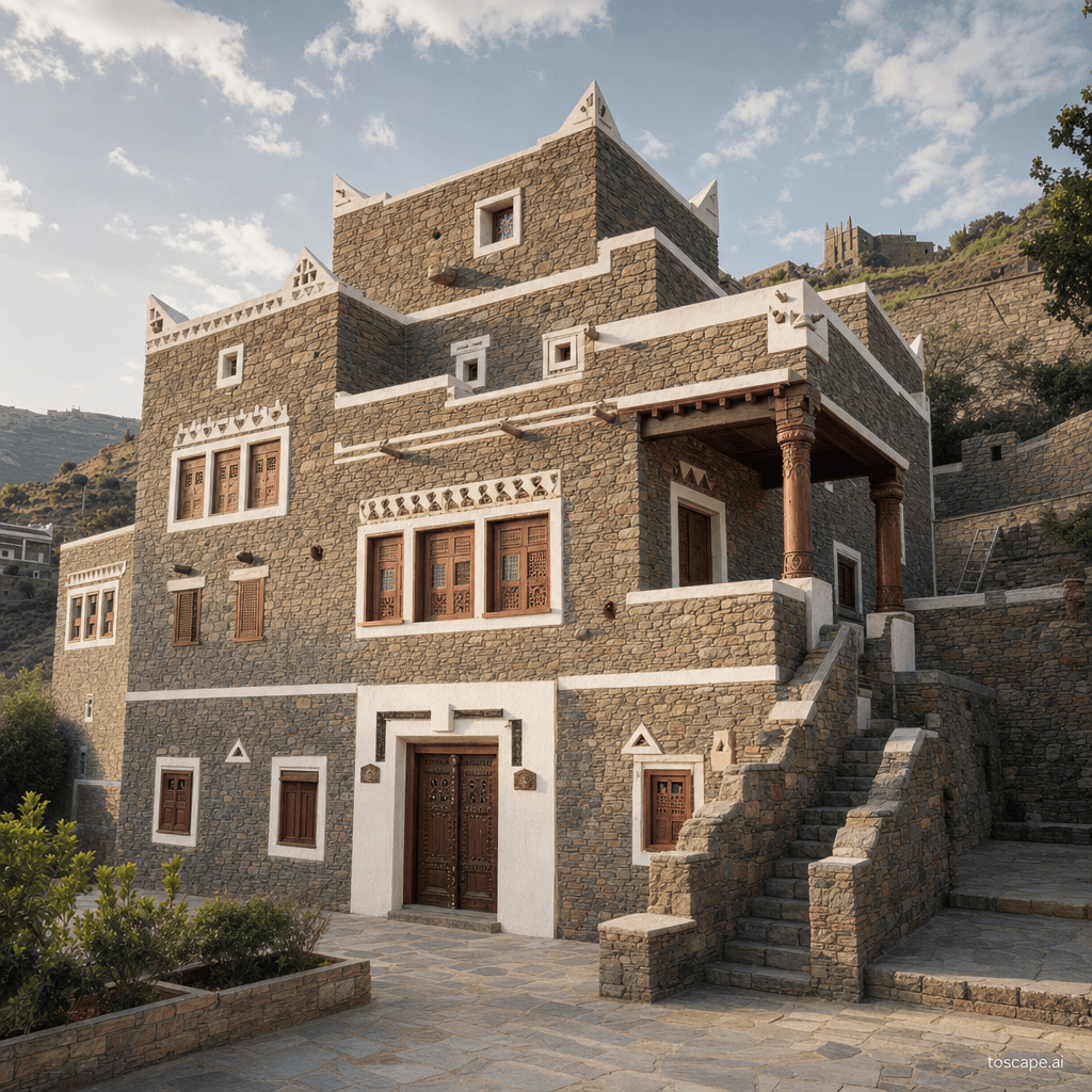 Sarawat Mountains Traditional architectural identity — Saudi Arabia