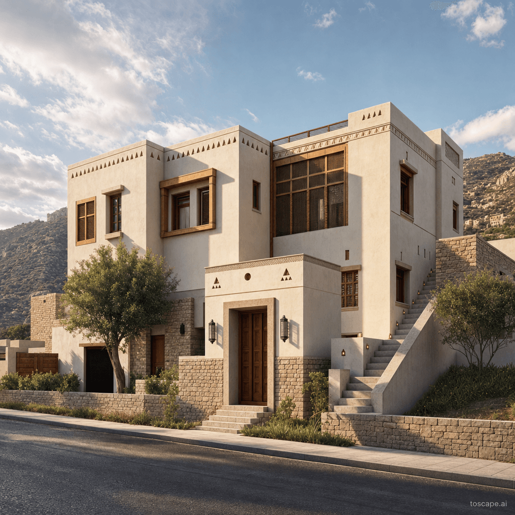 Sarawat Mountains Transitional architectural identity — Saudi Arabia