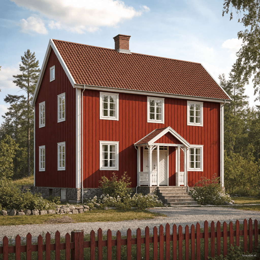 Swedish Falun Red Wooden House architectural identity — Denmark