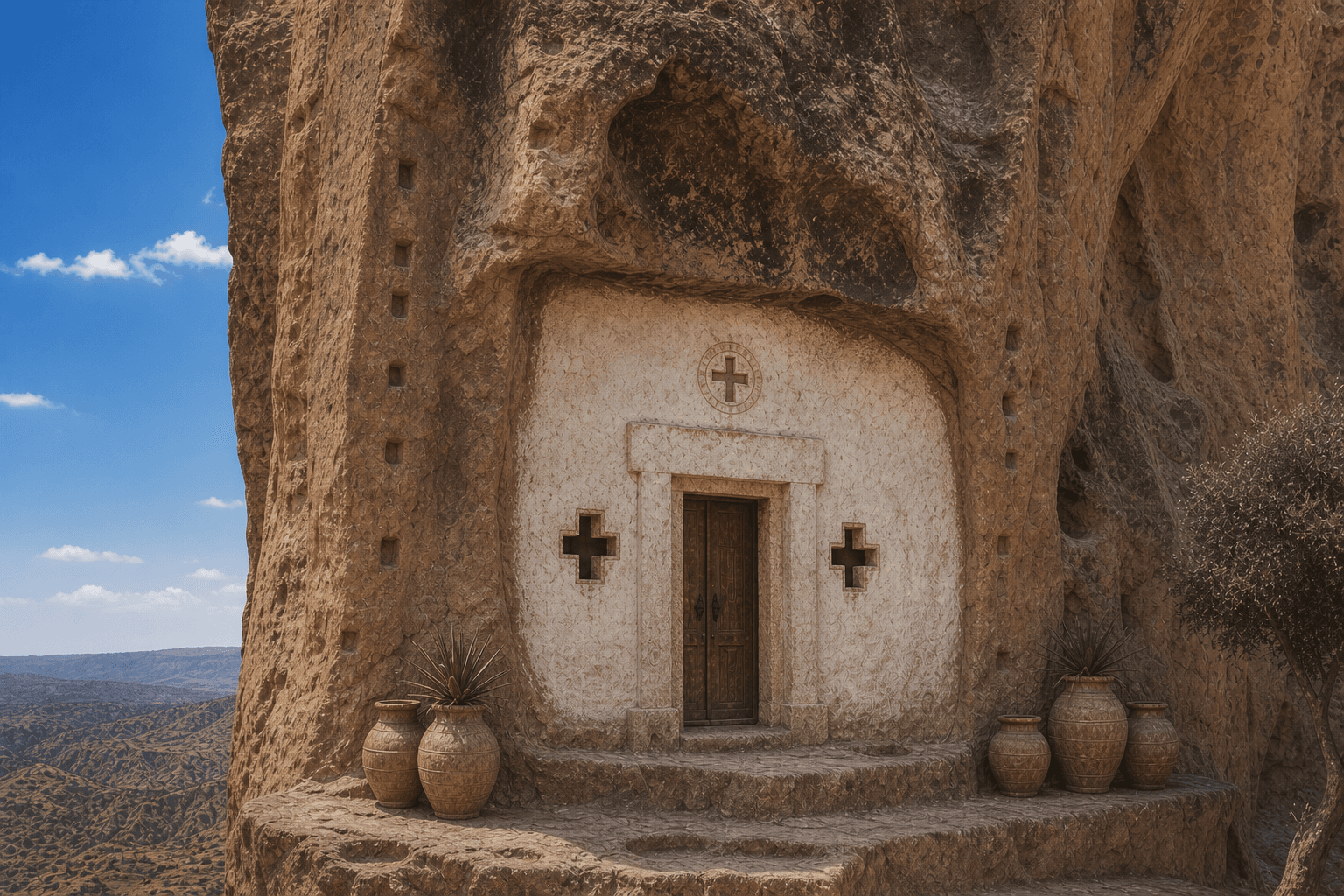 Tigray Cliff-Church architectural identity — Ethiopia