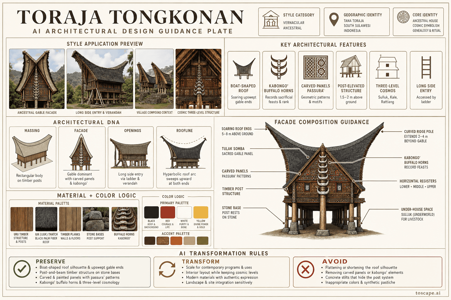 Toraja Tongkonan hero plate — Indonesia