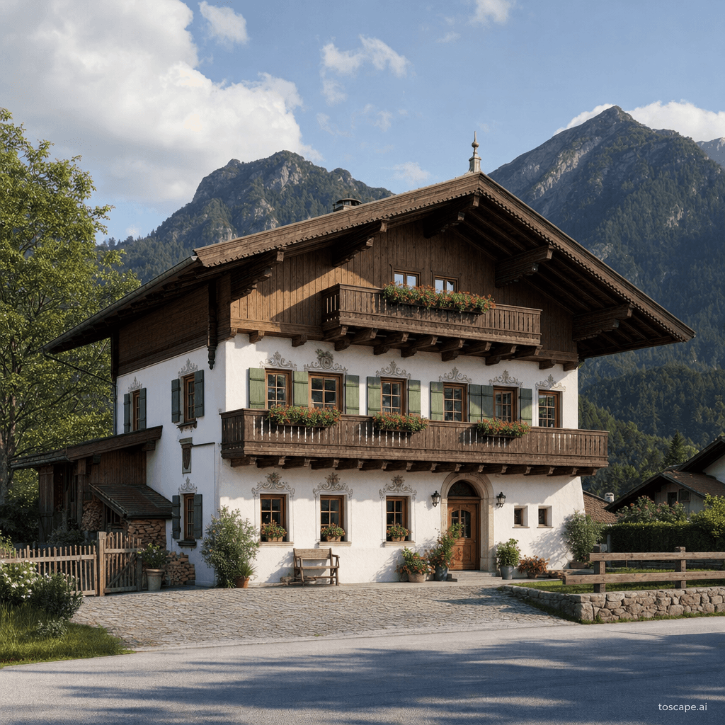 Austrian Tyrol Alpine Farmhouse architectural identity — Austria