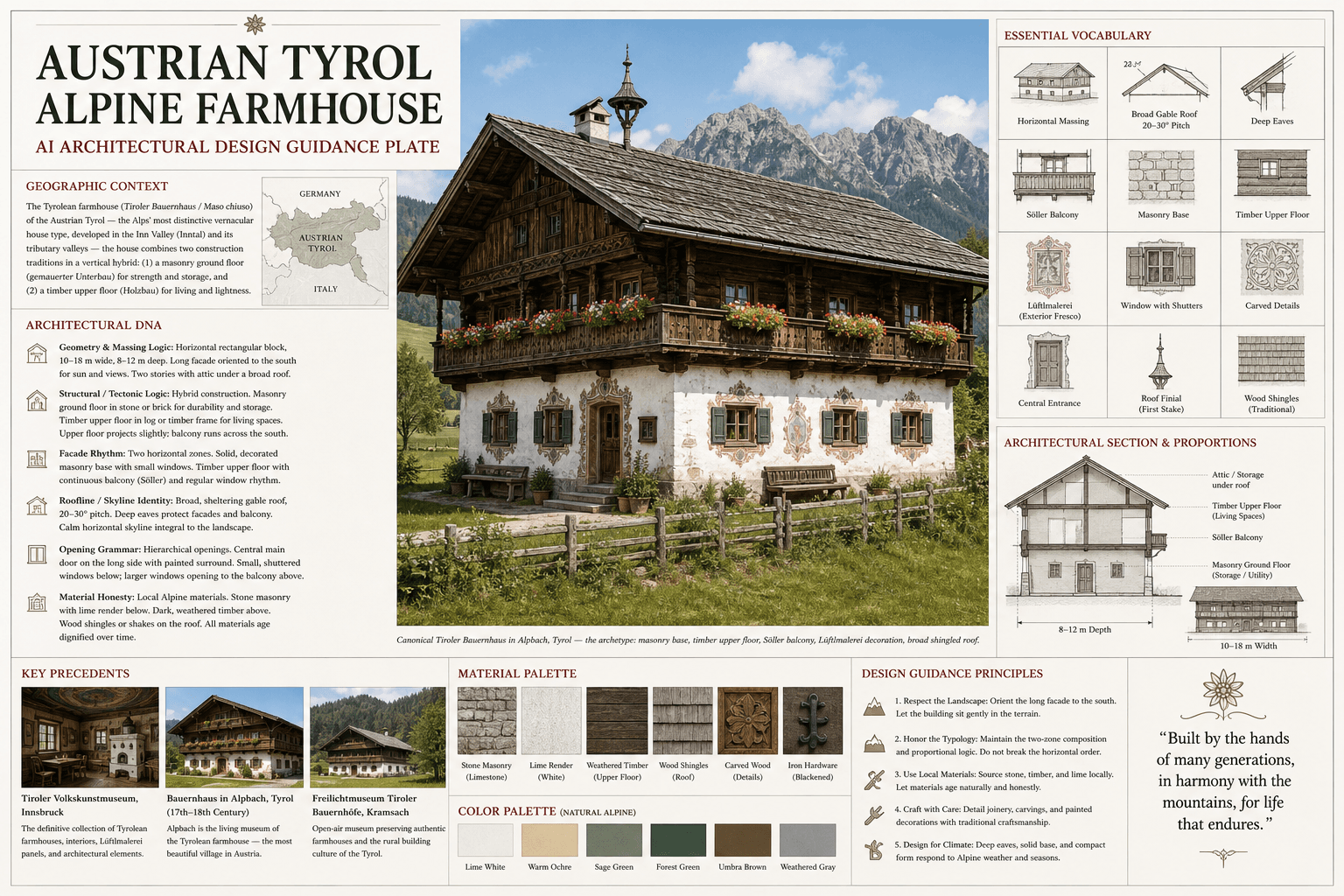 Austrian Tyrol Alpine Farmhouse hero plate — Austria
