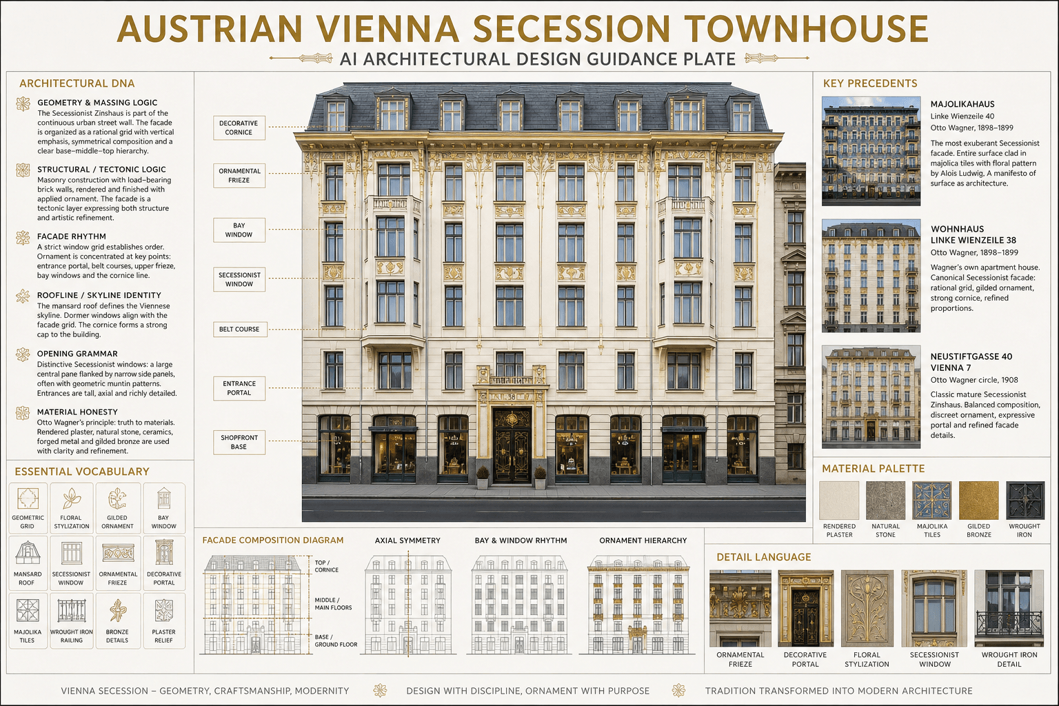 Austrian Vienna Secession Townhouse hero plate — Austria