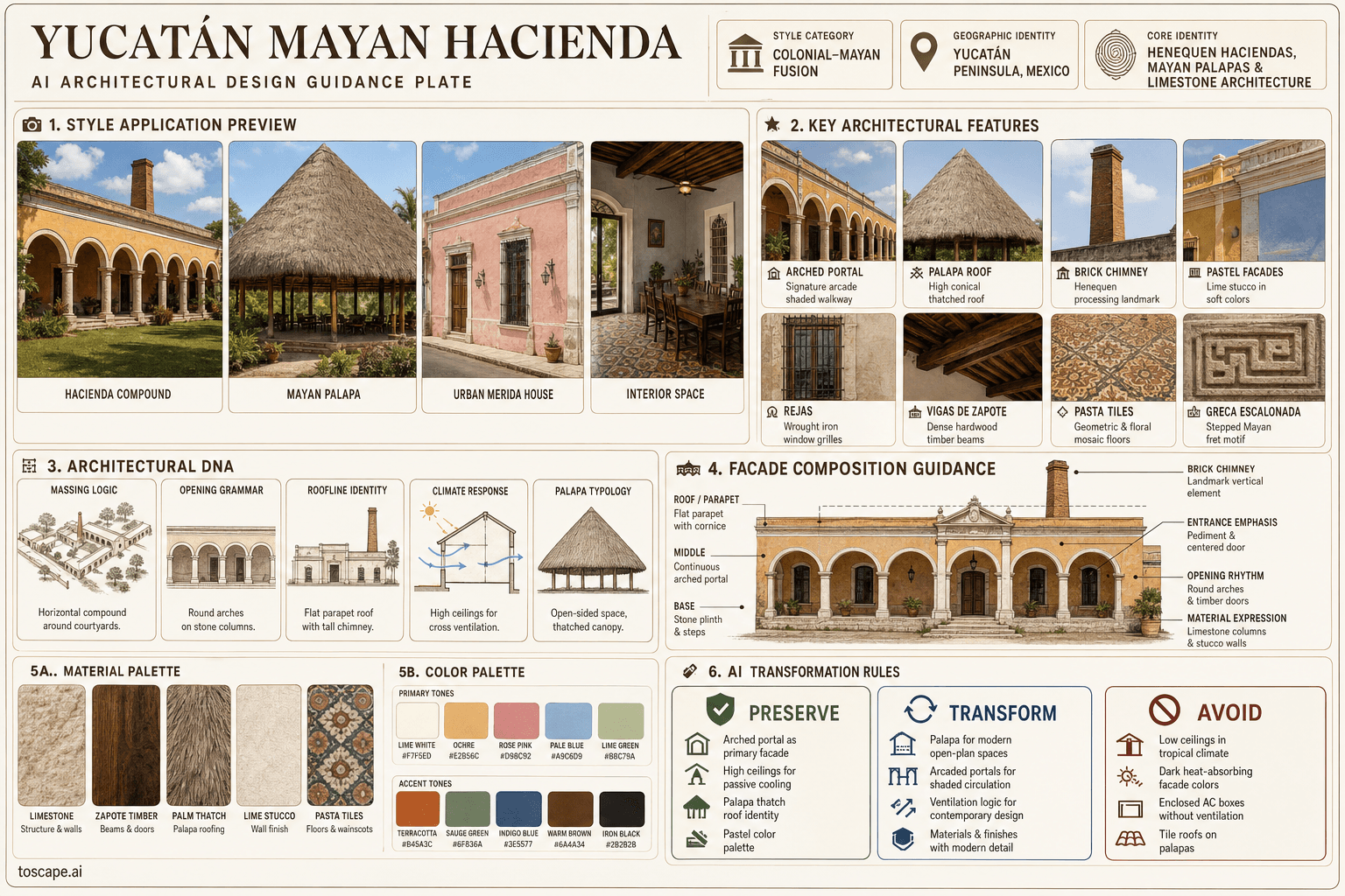 Yucatán Mayan Hacienda hero plate — Mexico
