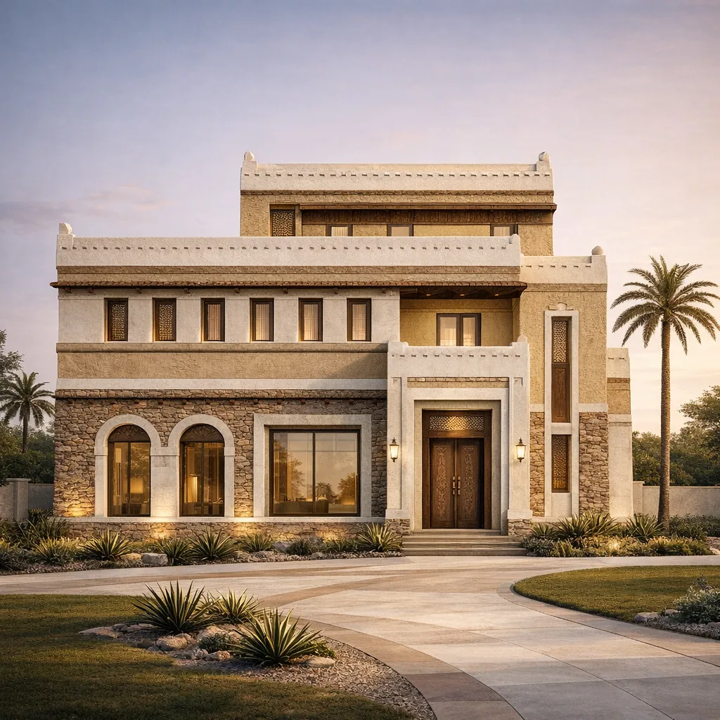 Abha Highlands Traditional Region: aseer Style — exterior architectural image showing contemporary minimal, exterior, monolithic volumes.